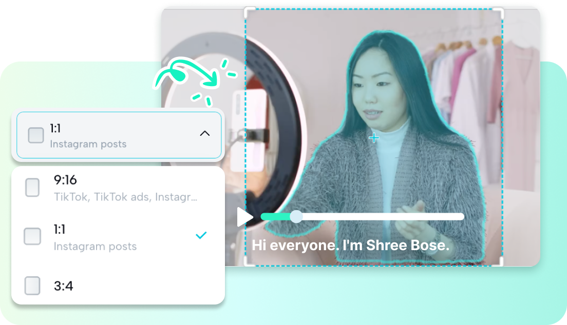 Nastavte správný poměr stran pro reklamy na sociální média.
